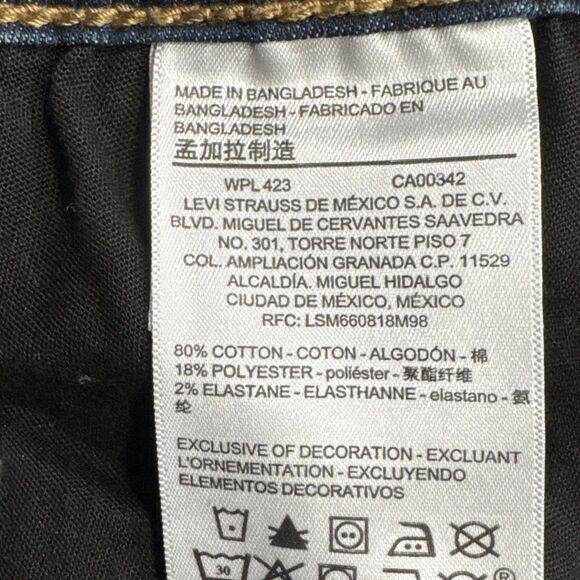 Denizen High Rise Jegging Jeans 7/28 Dark Blue Stretch Juniors Measures 27 x 27 - Picture 6 of 9